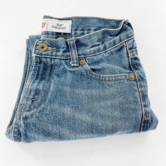 Levis Youth Boys 514 Straight Regular Jeans Blue Denim 10R 24x25 cotton kids - Picture 11 of 11